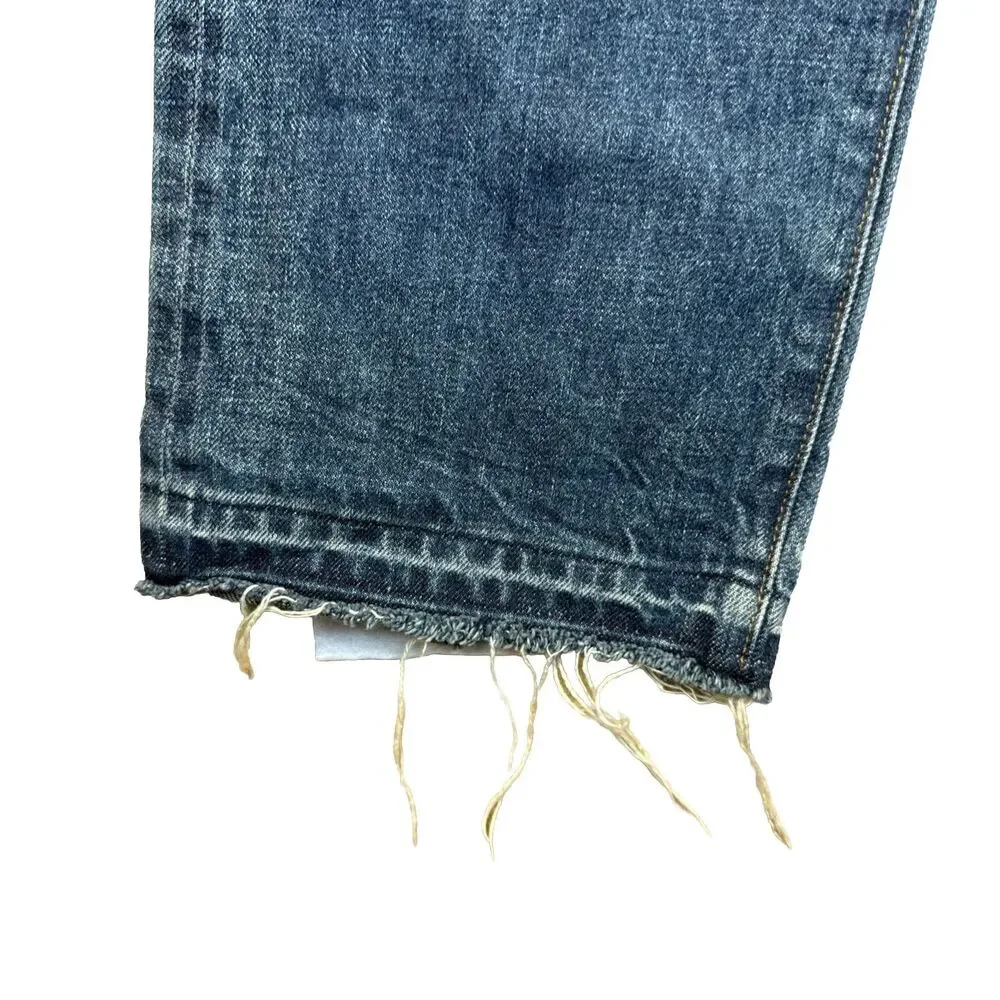 J.Crew Point Sur Darwin Jeans 29 USA Cropped Cotton B0782 Distressed Raw Hem